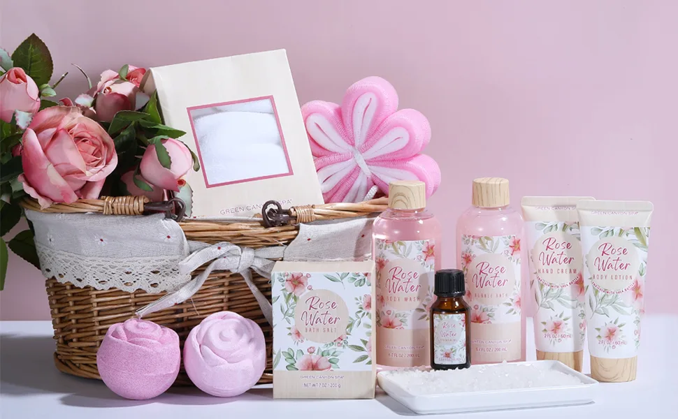 Green Canyon Spa Rose Bath Gift Set