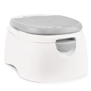 Munchkin Arm & Hammer Multi-Stage 3-in-1 Potty Seat, (Potty Chair, Trainer Ring and Step Stool), Grey - textured lid