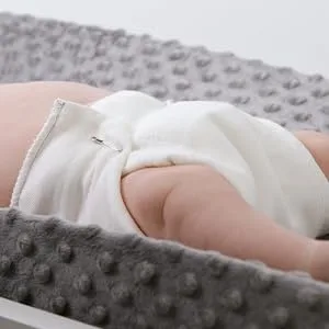 GERBER Birdseye Cloth Diapers, Prefold, 20Count, White 14x20 Inch (Pack of 20) - cloth diaper on baby