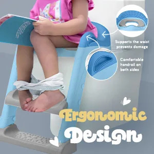 Ashtonbee Mountable Potty Seat (with steps, Pink) with steps Pink - potty training seat