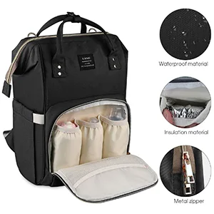 Diaper Bag Backpack - Ticent Multifunction Travel Back Pack Large Maternity Nappy Bag Baby Changing Bags with Stroller Straps, Waterproof and Stylish Black - baby changing bag