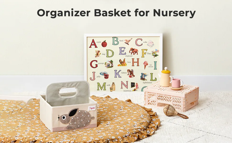 3 Sprouts Baby Diaper Caddy - Organizer Basket for Nursery, Elephant - Diaper caddy 4
