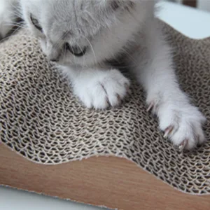 RUMUUKE Cat Scratcher Pad Cardboard Lounge Bed Corrugated Scratching Pad with Catnip 3 Packs Durable Reversible wood - Cat Scratcher Cardboard