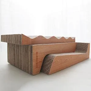 RUMUUKE Cat Scratcher Pad Cardboard Lounge Bed Corrugated Scratching Pad with Catnip 3 Packs Durable Reversible wood - Cat Scratching Pad Lounge Bed