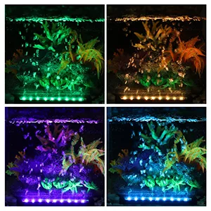 HCDMRE LED Air Bubble Light Aquarium Light Underwater Submersible Fish Tank Light Color Changing Making Oxygen Aquarium Tools,Us Plug,46cm/18.1" 46 cm/18.1 in - Colorful and Bright
