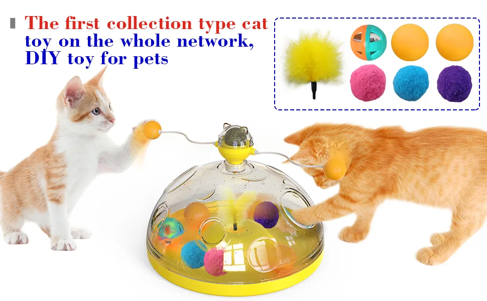 AOCCIT Cat Toys Interactive Kitten Toy for Indoor Cats Teaser Supplies Birthday Gift B Cat Treasure Chest B - product information 2