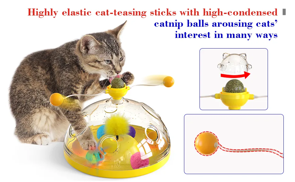 AOCCIT Cat Toys Interactive Kitten Toy for Indoor Cats Teaser Supplies Birthday Gift B Cat Treasure Chest B - product information 3