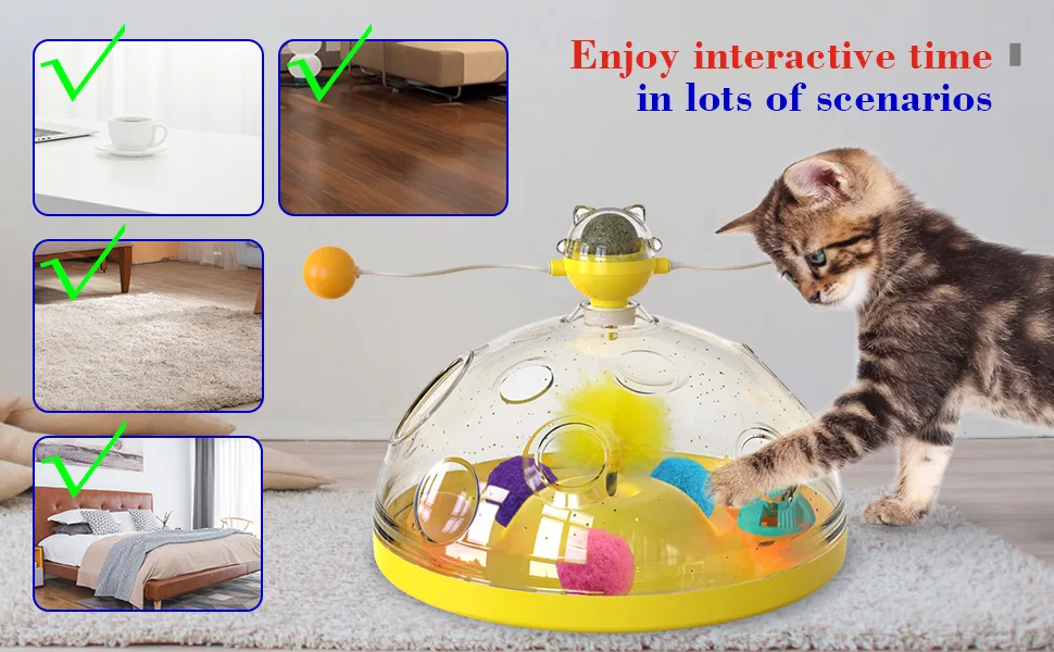 AOCCIT Cat Toys Interactive Kitten Toy for Indoor Cats Teaser Supplies Birthday Gift B Cat Treasure Chest B - product information 5