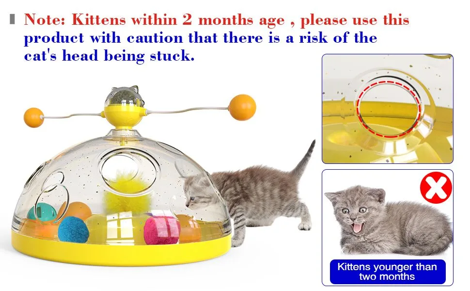 AOCCIT Cat Toys Interactive Kitten Toy for Indoor Cats Teaser Supplies Birthday Gift B Cat Treasure Chest B - product information 7