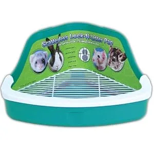 Ware Manufacturing Plastic Scatterless Lock-N-Litter Small Pet Pan (Colors May Vary) assorted Small - product information 1
