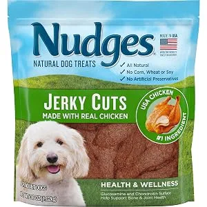 Nudges Natural Dog Treats Jerky Cuts Made with Real Chicken - B0171Q366A