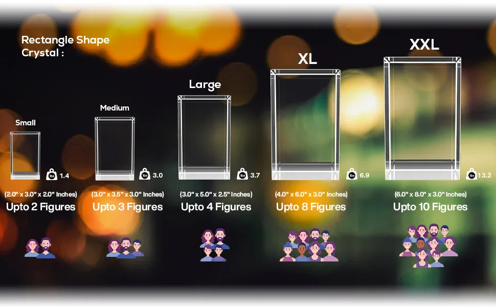 Personalized Photo Gift | 3D Engraved Crystal Keepsake | Gift | Dcor | Collectible| Souvenir | Dogs Or Cats Personalized Photo Frame small rectangle - Shapes