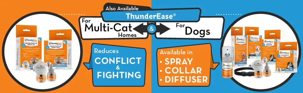 ThunderEase Cat Calming Pheromone Diffuser Refill | Powered by FELIWAY | Reduce Scratching, Urine Spraying, Marking, and Anxiety 60 Day Supply - product information 4