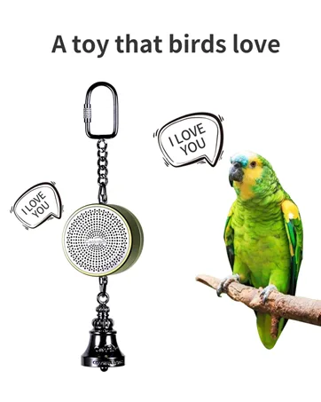 Colorday Bird Talking Coach & Interactive Voice Bell Toy (Patent Pending) Blue - Colorday bird talking toy