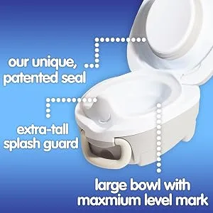 My Carry Potty - Dinosaur Travel Potty, Award-Winning Portable Toddler Toilet Seat for Kids to Take Everywhere - Distinctive interior features.
