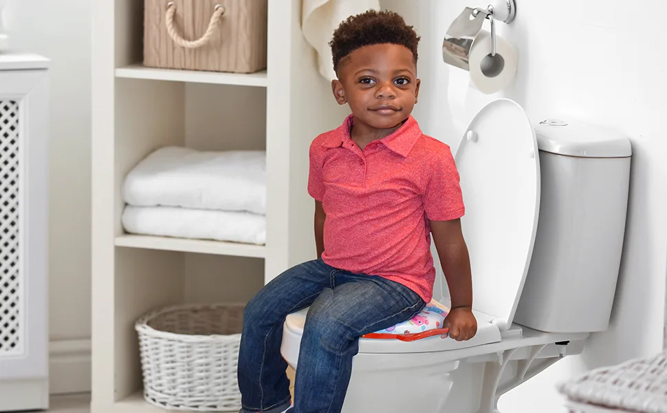 Sunny Days Entertainment CoComelon Soft Potty Training Seat, Red - Potty Training Seat Musical Toddlers Kids Boys Girls Flushing Sounds Songs Sturdy Durable