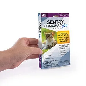 SENTRY Fiproguard Plus Flea and Tick Topical for Cats, 1.5 lbs and Over, 6 Month Supply - product information 2