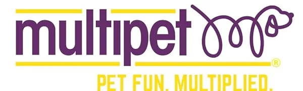Multipet Dog Toy 27" yellow - Multipet Logo. Pet Fun. Multiplied.