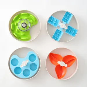 PetDreamHouse Spin Collection Interactive Slow Feeder Bowls for Dogs, Center Moving Design is Interactive & Interchangeable, for All Dogs & Puppies GREEN ADVANCED LEVEL - spin dish selection