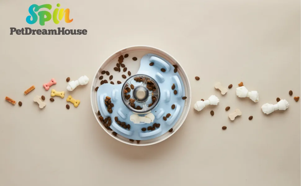 PetDreamHouse Spin Collection Interactive Slow Feeder Bowls for Dogs, Center Moving Design is Interactive & Interchangeable, for All Dogs & Puppies GREEN ADVANCED LEVEL - SPIN interactive slow feeders for dogs