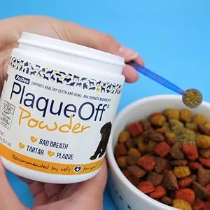 ProDen PlaqueOff Powder Supports Normal, Healthy Teeth, Gums, and Breath Odor in Pets 180 g - ProDen PlaqueOff Dental Care