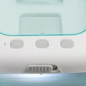 TinyBums Baby Wipe Warmer & Dispenser with LED Changing Light & On/Off Switch - Jool Baby Aqua - fxgj