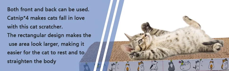 PatiencET Cat Scratcher Cat Scratch Pad Reversible Scratcher Scratching Texture Design Durable Scraper 4pack - product information 16