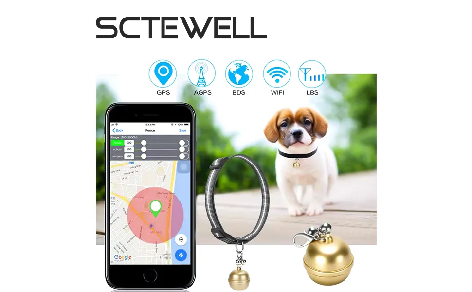 IP67 Waterproof Pet Collar GSM AGPS WiFi LBS Mini Light GPS Tracker for Pets Dogs Cats Cattle Sheep Tracking Locator - Pet locator