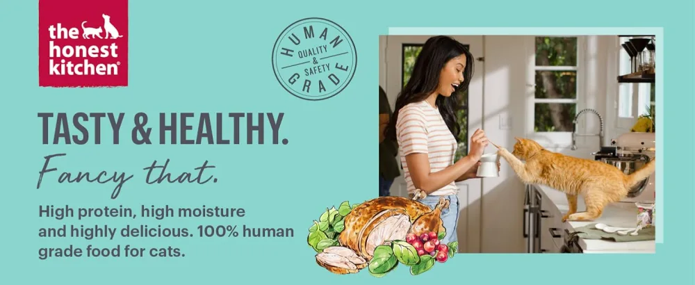 The Honest Kitchen Dehydrated Grain Free Turkey Cat Food 2 Pound (Pack of 1) - Tasty & Healthy