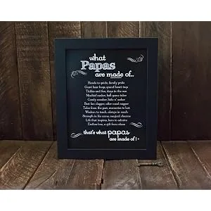 Papa Chalkboard Frame - Gift for Papa for Father's Day, Birthday, Birth of Grandchild - Made in USA - papa picture frame, papa frame, gift for papa