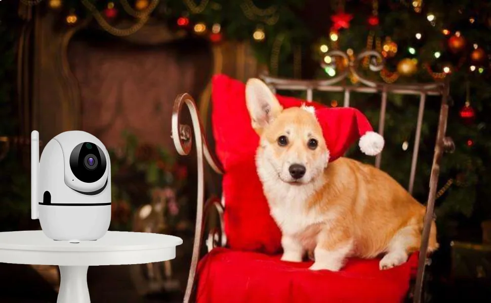 Smart Security Camera 360 for Home Pet Dog Cat Video Surveillance Night Vision Two Way Audio (Black-M1 1080P) (White-M1) - product information 1