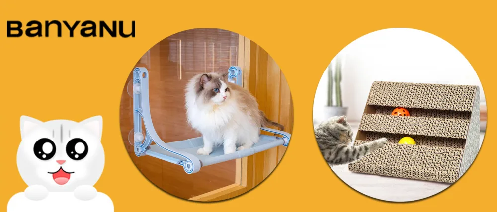 Cat Window Perch - Cat Hammock for Window - Kitty Beds Hold up to 48 lb - Safe and Comfortable for Indoor Pets Blue - banyanu pet