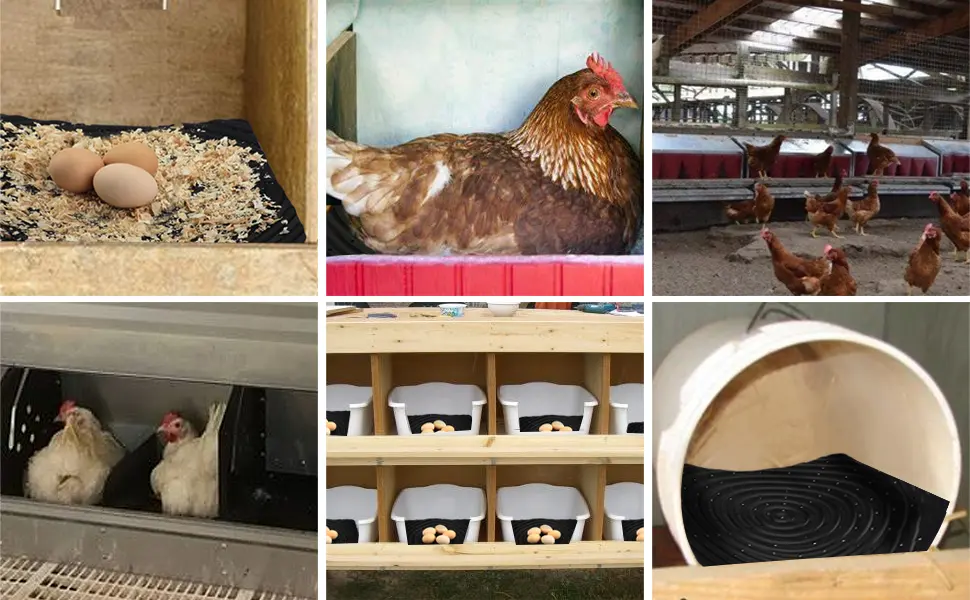 DenForste Washable Nesting Pads Chicken Nesting Boxes Chicken Bedding for Chicken Coop 6pack-Black - product information 6