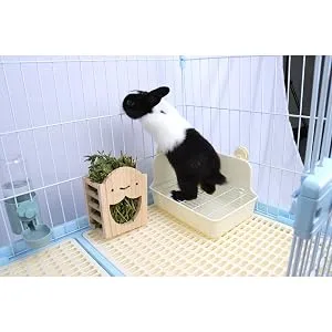 RUBYHOME Potty Trainer Corner Litter Box Pet Pan Bedding Small Animal, Rabbit Hamster Guinea Pig Ferret Gerbil Chinchilla - Potty Trainer Corner Litter Box