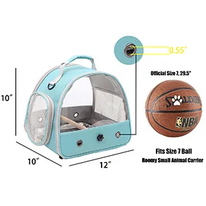 Bird Carrier, Portable Small Bird Parrot Parakeet Carrier with Standing Perch and Stainless Steel Tray, Side Access Window Collapsible Black - product information 9