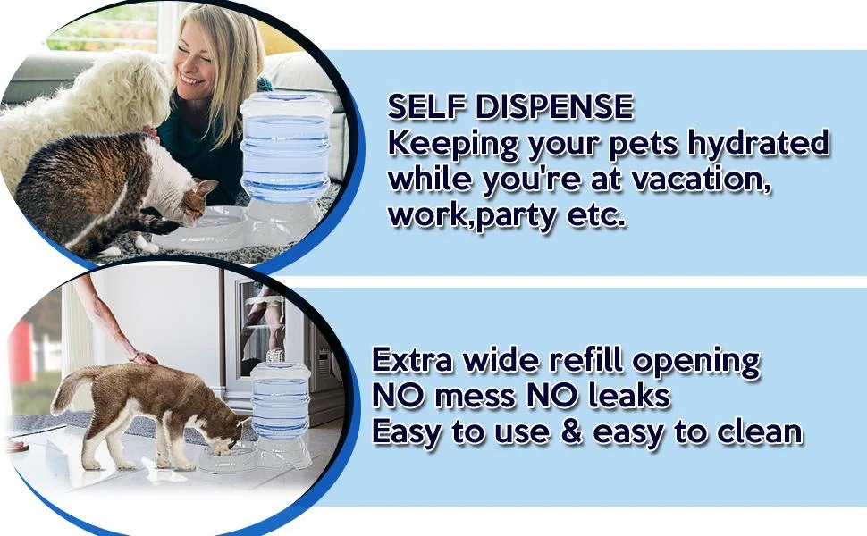 Zone Tech Self-Dispensing Pet Waterer - Premium Quality Durable Self-Dispensing Gravity 3.7 Liters Pet Waterer - pet waterer dispenser