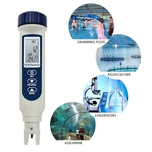 Portable Digital High Accuracy 3-in-1 (TDS/Salinity/Temperature) Water Quality Meter Salinity&TDS Meter - salinity meter