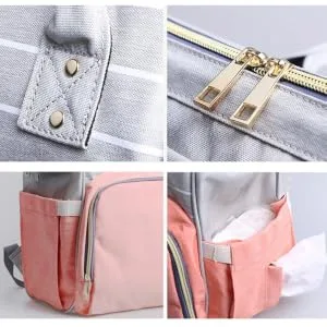 Multi-Function Diaper Bag for Baby Care Travel Backpack Nappy Bags Handbags Large Capacity Purple - detail
