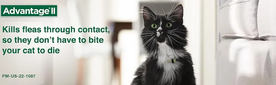 Advantage II Flea Prevention and Treatment for Small Cats (5-9 Pounds) 2-Pack Small Cat Only - Advantage