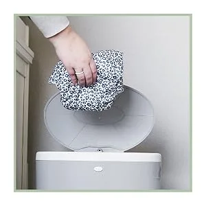 Dekor Cloth Diaper Liner | 2 Count | Gray | Perfect for Cloth Diapers | Just Step  Drop  Done | Quick & Easy to Replace | Fits the Dekor Plus Hands-Free Diaper Pail | Machine Washable - Drop
