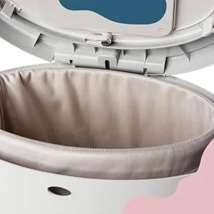 Dekor Cloth Diaper Liner | 2 Count | Gray | Perfect for Cloth Diapers | Just Step  Drop  Done | Quick & Easy to Replace | Fits the Dekor Plus Hands-Free Diaper Pail | Machine Washable - reusable cartridge