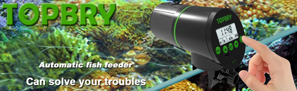 TOPBRY Automatic Fish Feeder,Upgraded Version Digital Auto Fish Turtle Feeder for Aquarium and Fish Tank, USB Rechargeable Timer Fish Feeder Fish Food Dispenser - product information 9