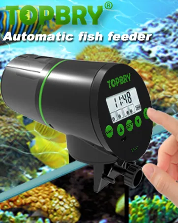 TOPBRY Automatic Fish Feeder,Upgraded Version Digital Auto Fish Turtle Feeder for Aquarium and Fish Tank, USB Rechargeable Timer Fish Feeder Fish Food Dispenser - Kids piggy banks