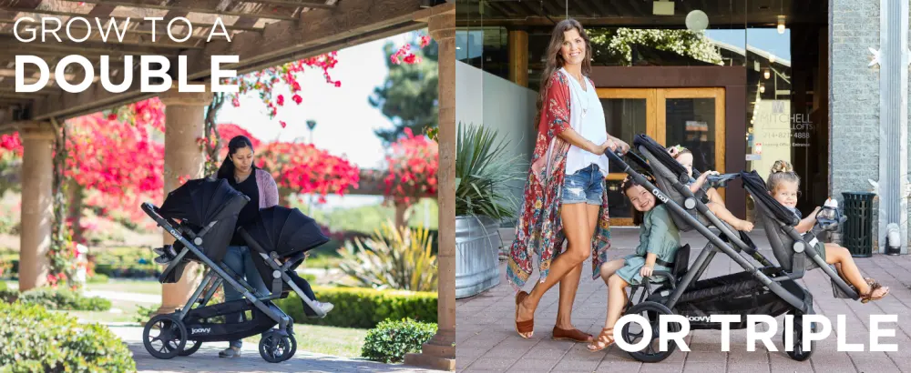 JOOVY Qool Front Adapters - Grow qool to double or triple stroller
