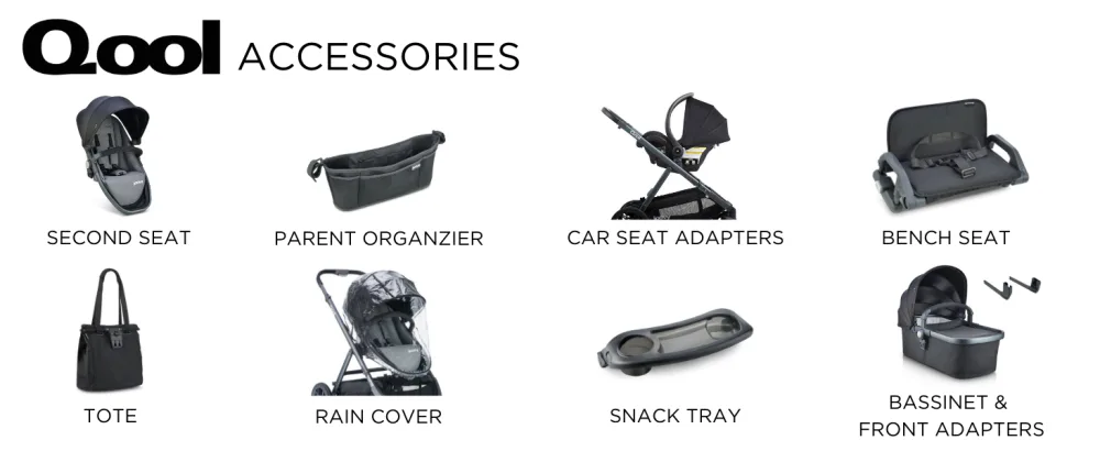 JOOVY Qool Front Adapters - qool accessories