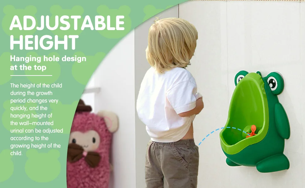 Frog Pee Training,Cute Frog Potty Training Urinal for Boys with Funny Aiming Target,Frog Shape Pee Trainer - product information 9