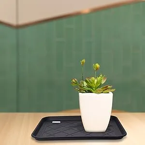 Home-Man Multi-Purpose Boot Tray Mat,Dog Bowl Tray,Waterproof for Indoor and Outdoor Floor Protection 20x15" - Plant tray