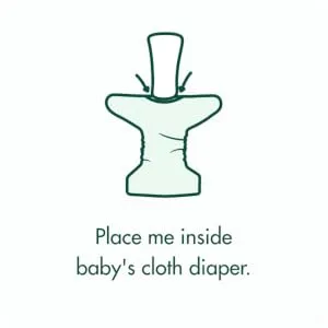 Naturally Natures Cloth Diaper Inserts 5 Layer. Charcoal Bamboo Reusable Diaper Liners with Gussets (Pack of 12) Charcoal Insert With Gusset (12 Pack) - Place me inside baby