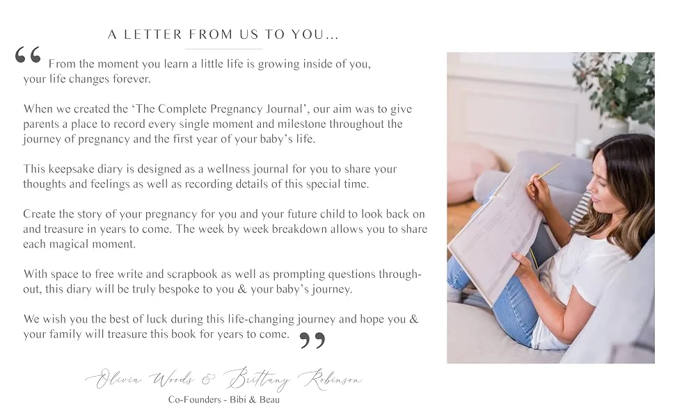 Pregnancy Journal Memory Book - Pregnancy Journals For First Time Moms (Silver) - 250 Pages - Pregnant Mom Gifts Diary Planner Tracker - from us to you
