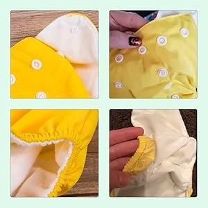 Baby Washable Reusable Cloth Diapers 7 Pcs Diapers+7 Pcs Inserts+bag - product information 4